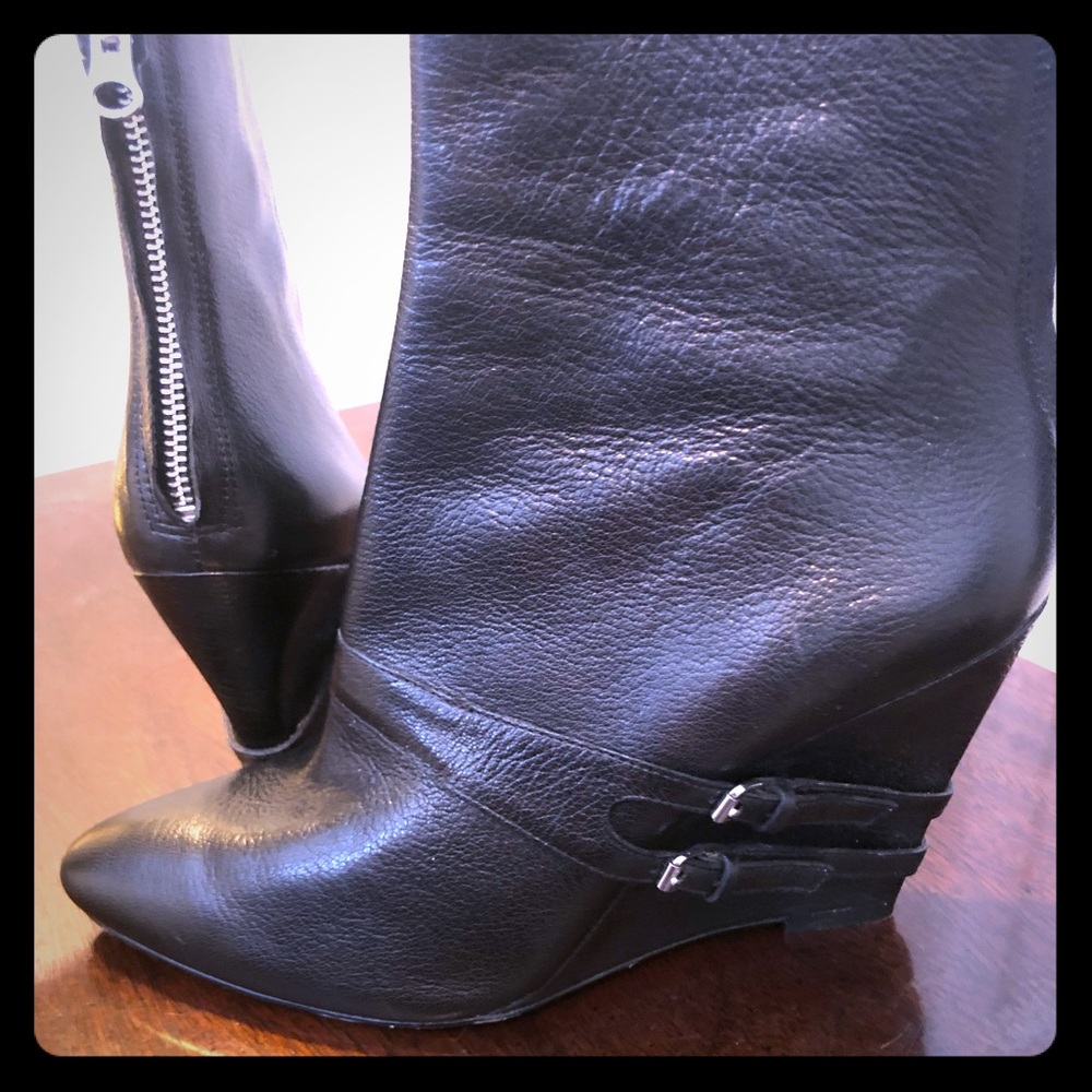 Elizabeth-& James wedge ankle booties
